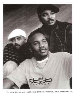 Vintage black-and-white FLOMOB group promo photo